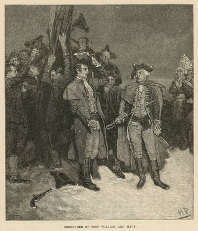 Surrender of Fort William and Mary by Howard Pyle